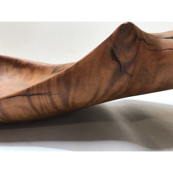 Vintage Wood Art Bowl Banks Peninsula Broadleaf New Zealand Signed 2001 22” - Picture 5 of 8